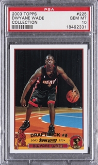2003-04 Topps #225 Dwyane Wade Collection Rookie Card - PSA GEM MT 10